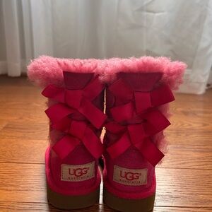 UGG Kids Fuchsia Boots with Bows